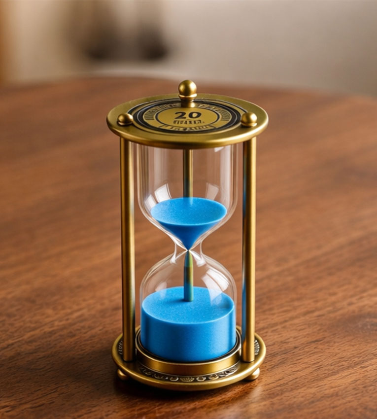 20 Dakikalık Vintage Kum Saati